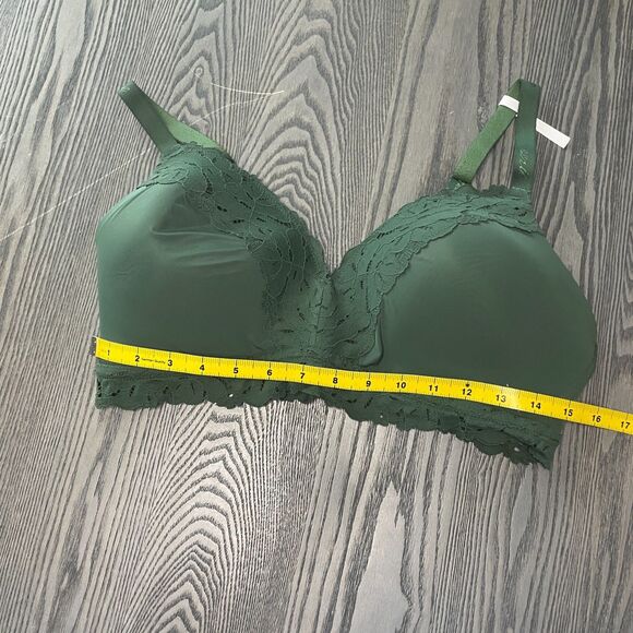 Aerie Womens 38D Lace Padded Wireless Bra NWT Green - Picture 9 of 9
